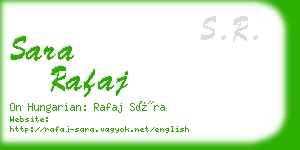 sara rafaj business card